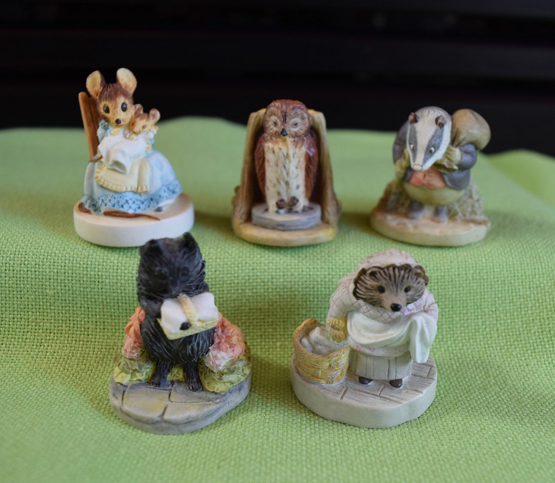 Lenox 1996 Beatrix Potter Thimble Figurines, Miniatures, Sold