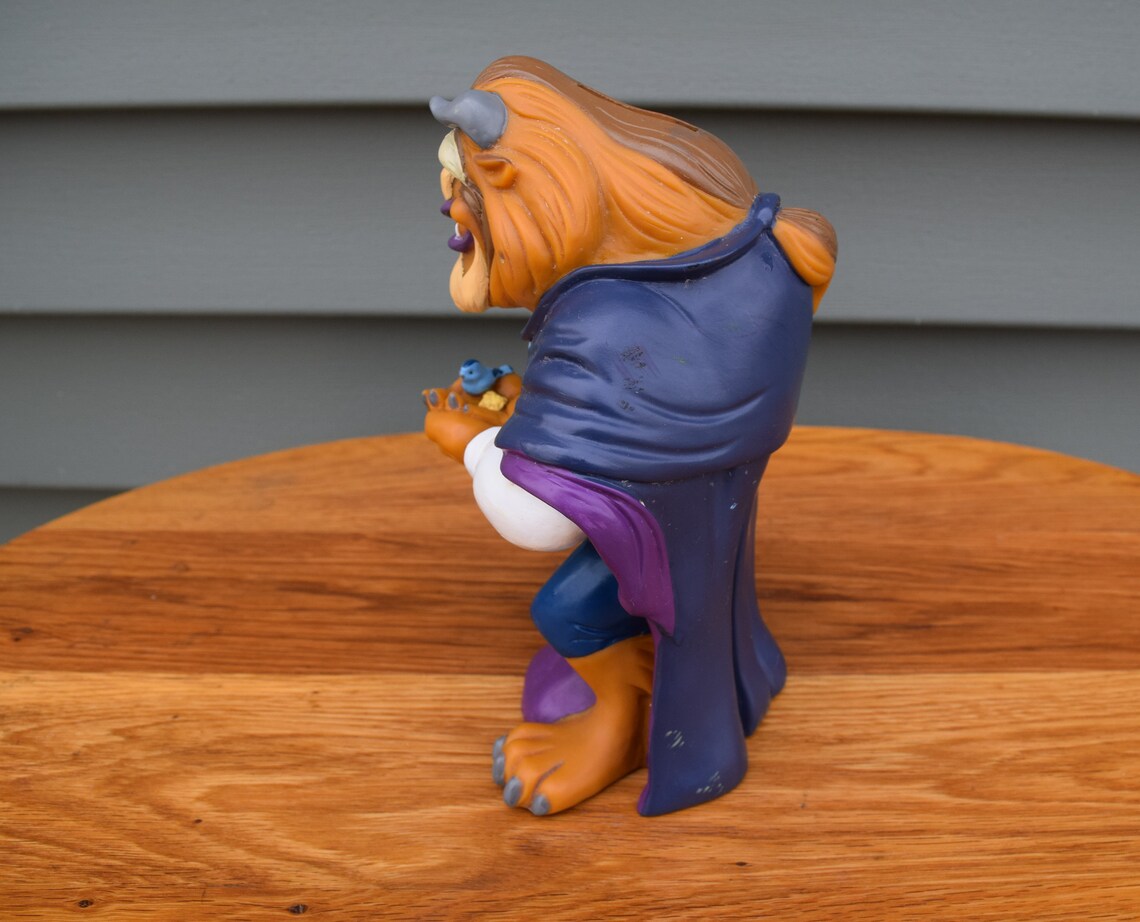 Disney Beauty and the beast Bank, 1990s, Plastic Etsy
