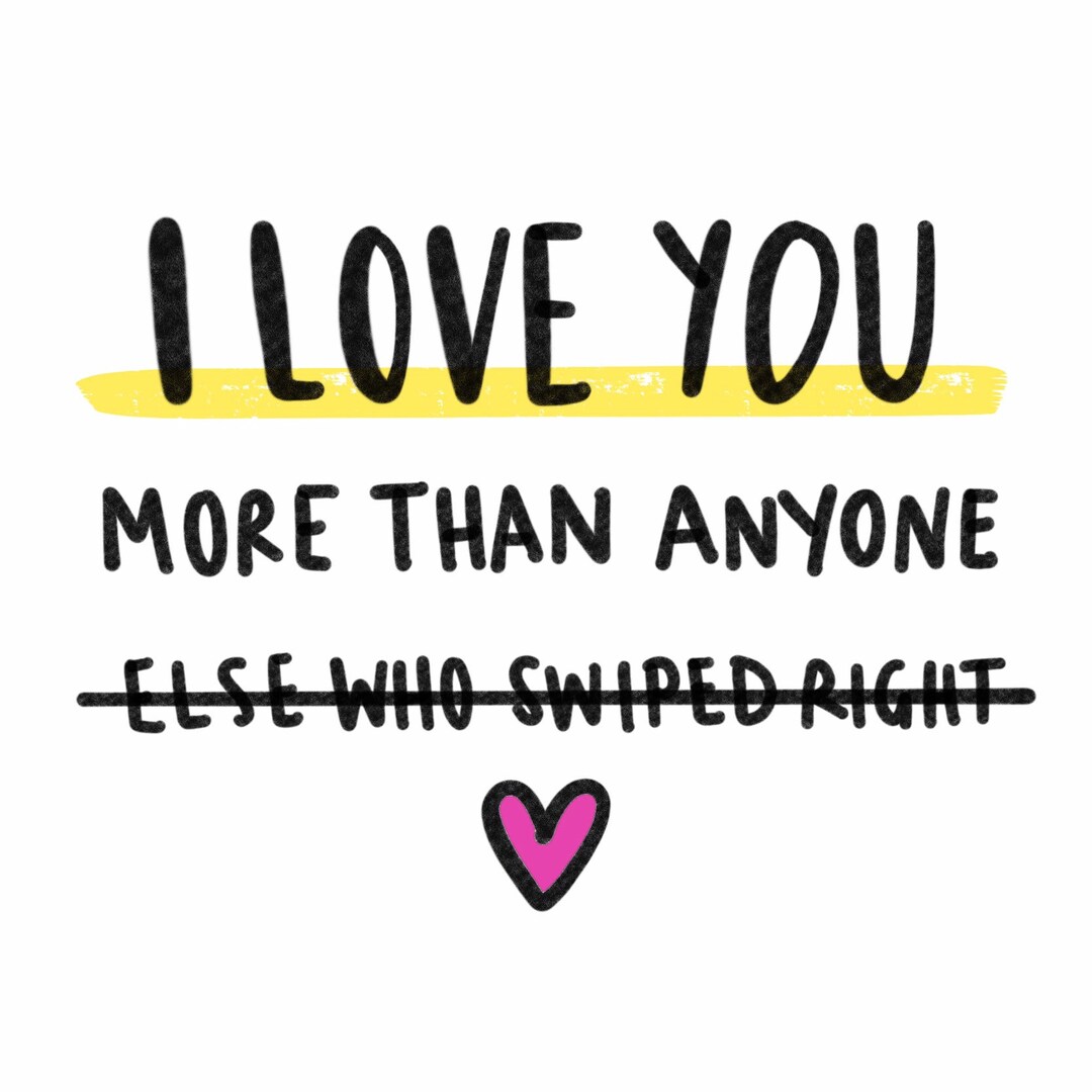 Valentine's Day Tinder Card - Etsy