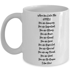 Office-Becher: Positive Affirmationen Geschenk
