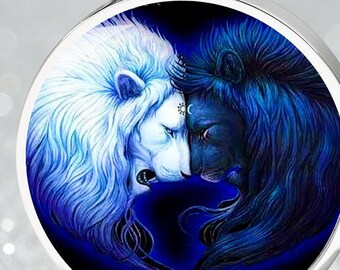 Yin Yang Lion Necklace: Sun & Moon Spiritual Amulet