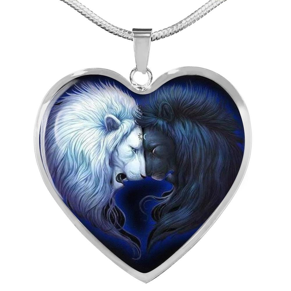 A Heart Shared Love Animal Spirits Lion Lovers Yin Yang Black | Etsy