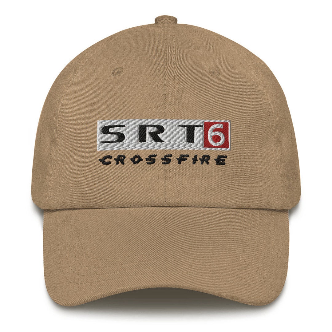 SRT6 Crossfire Embroidered Dad Hat: Khaki Chino Cotton Twill Driving ...