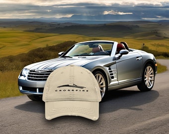 Crossfire Car Lover Roadster Dad Hat: Bestickte Distressed Cotton Twill Cap