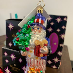 Christopher Radko Ornament- Patriotic’Yankee Doodle Dandee’/2002 6”x 3”
