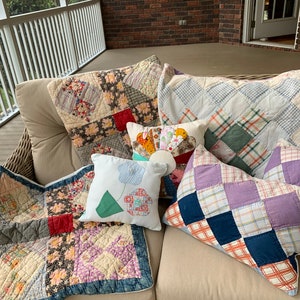 Vintage Quilt Pillows-Varies 12”- 20”