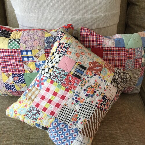 Vintage Quilt Pillowsvaries 12 20 Etsy