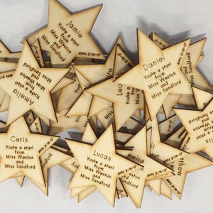 Personalised Wooden Shapes - 8cm STAR