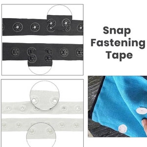  Narrow Snap Popper Tape,8mm Slim Width Ribbon,Mini