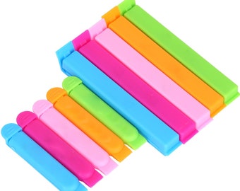 Food Bag Storage Sealing Clips Food Storage Clips Colorful Reusable Sealing Clamps for Cupboard Freezer Home Kitchen Dining Office