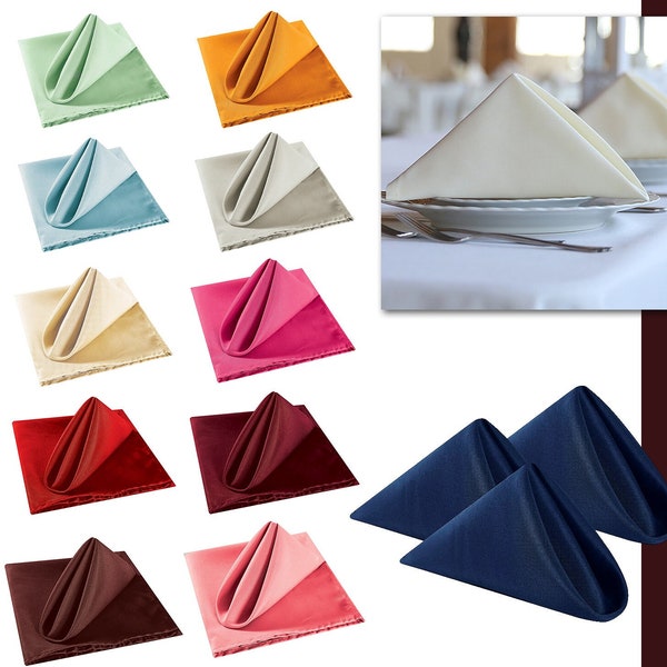 Table Napkins Cotton Polyester Napkin Plain Dinner Table Napkin Dining Table Napkins for Wedding, Event, Birthday, Banquet Decor 20/50pcs