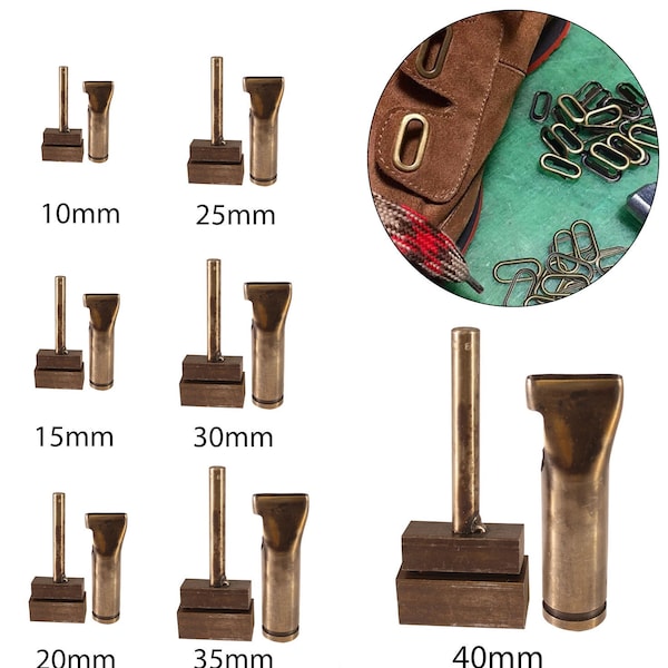 10mm-40mm ovale oeillets L'installation D'Outils À Main Avec Trou Poinçon Cutter Set Pour BRICOLAGE En Cuir artisanat chaussures sacs