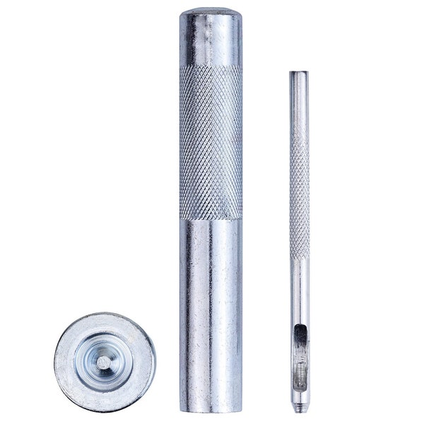 Outil de fixation de rivets tubulaires de double capuchon - Le kit de bricolage parfait pour les boutons de remplacement de la fixation