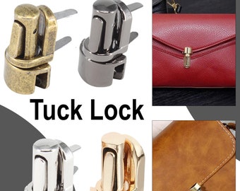 33mm x 19mm Tuck Lock Verschluss Schnalle Geldbörse Closer Thumb Lock für Handtaschen, Geldbörse, Ledertaschen, Kunst & Handwerk, Scrapbook