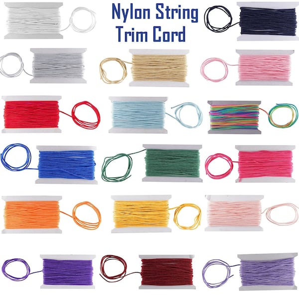 Cordon en nylon tressé de 1,2 mm | 10 mètres de fil à queue de rat | 16 choix de couleurs | Artisanat, accessoires