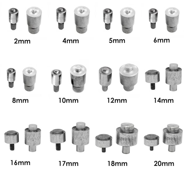 Eyelet Setting Tool Grommet Sterven Set voor Blauwe Handpers Machine DIY Lederen Ambachtelijke Reparatie 2mm - 20mm Voor jassen Luifels