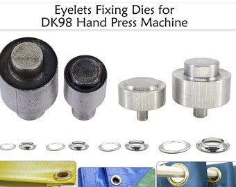 Eyelets Grommets Fixing Dies Compatible with DK98 Hand Press Machine for DIY Art & Craft Projects, Banners, Curtains, Clothing Repair