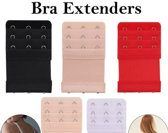 Women's Bra Extenders 3 Hook Soft and Comfortable Bra Extension Strap Stretchy Bra Strap Extender Elastic Extender Bra Extenders for Womens