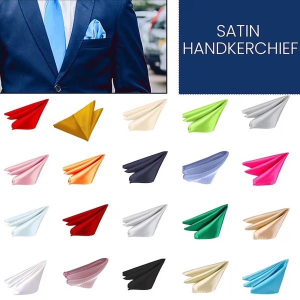 Men's Satin Handkerchief Stylish Italian Square Satin Handkerchief Wedding Formal Occasions Valentine Party Wedding Gift Fashion Accessories