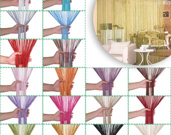 Hanging String Door Curtain Room Window Divider Dew Drop Bead Fly Bug Screen Net