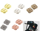Magnetic Snap Clasps Fasteners Plum Shape Metal Sew on Closure for Leathercraft, Clothing, Purses, Bags, Leather coat, Jacket, Handbag, 14mm