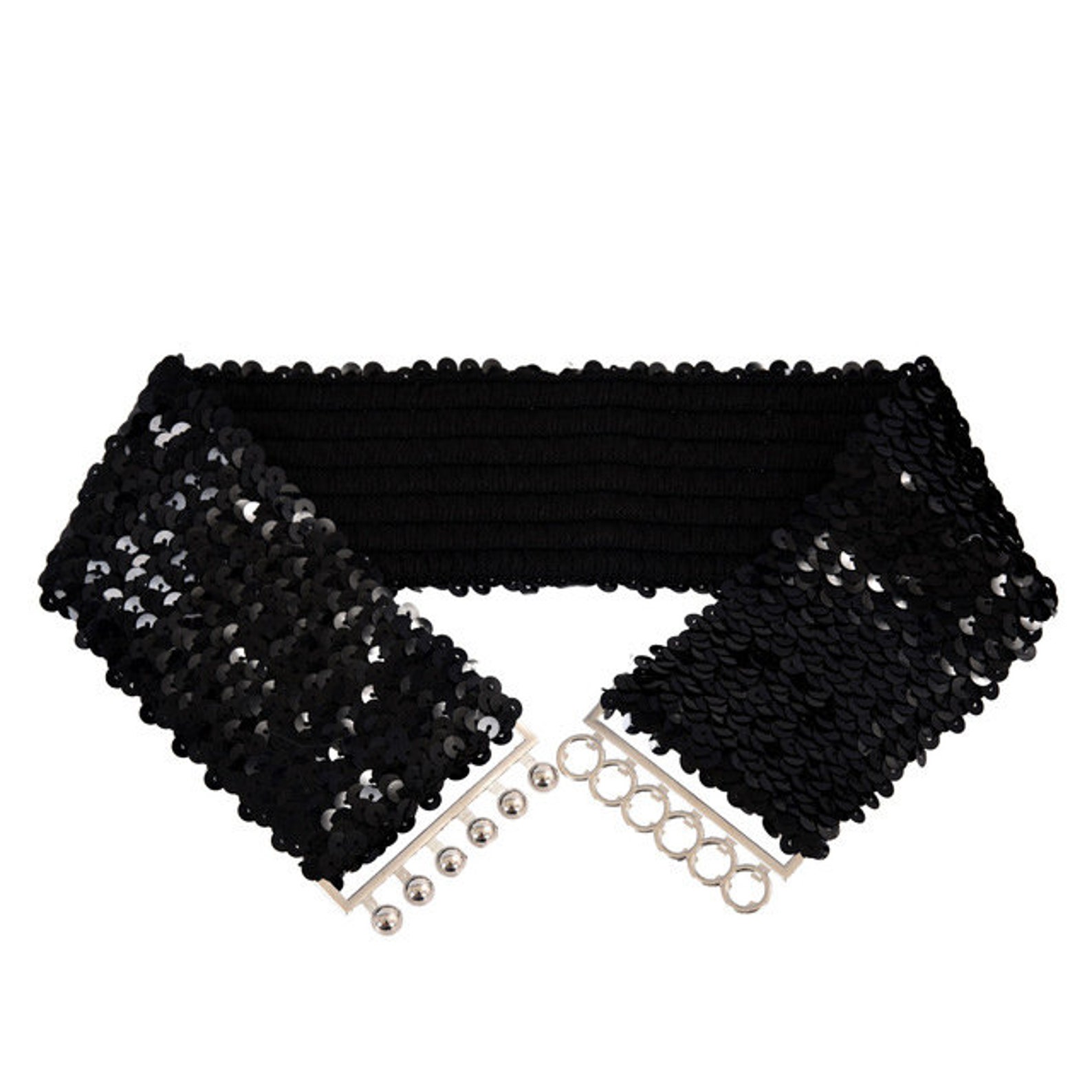 white sequin belt