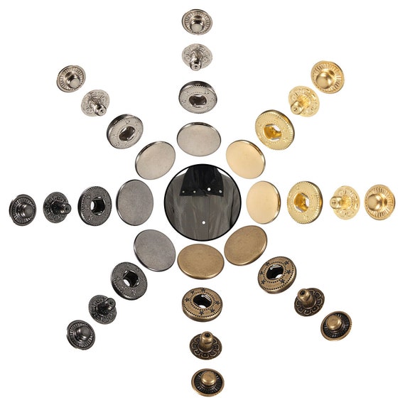 S Spring Snap Fastener Buttons Press Studs for Leathercrafts Jacket Belt Handbag