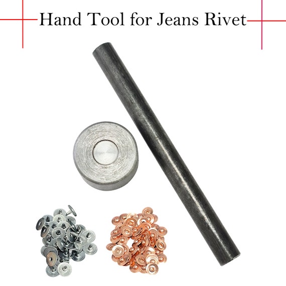 7mm Jeans Hat Rivets Hand Tool, for Fabric Application, Denim, Clothing  Repair, Designing & Leathercraft, Replacement of Old Rivets 