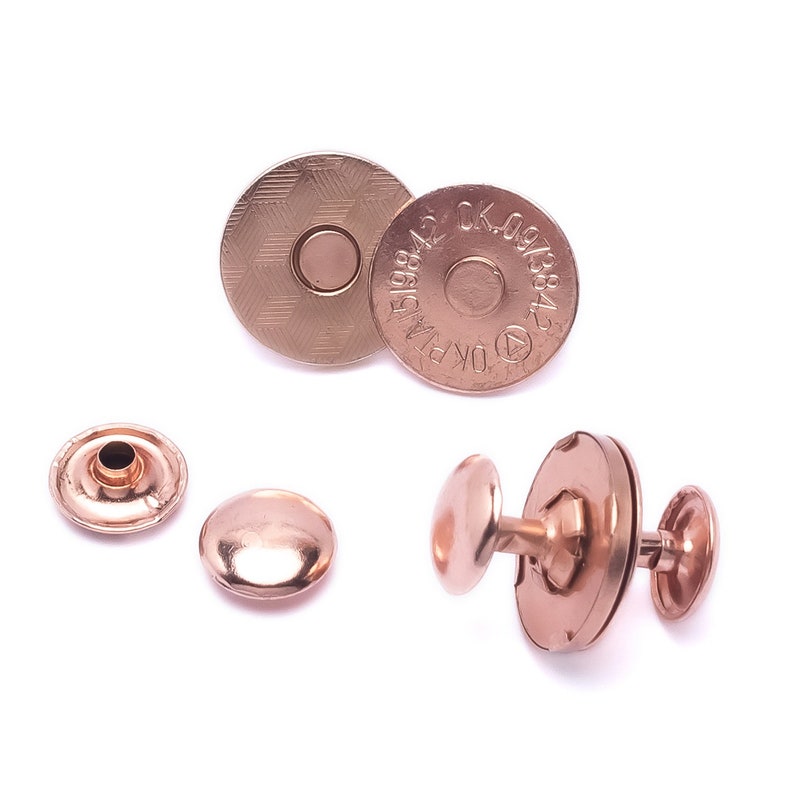 14mm Double Rivet Magnetic Snap Clasps Fasteners Metal Buttons - Etsy