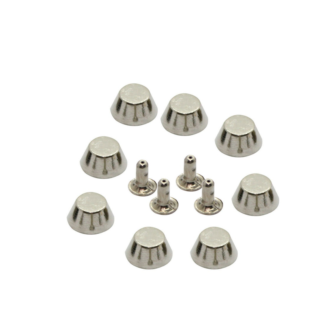 6mm 10mm Flat Head Mushroom Rivets with Back Pins & Fixing Etsy