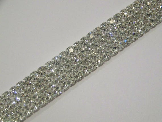 1M SS12 Rhinestone Chain Trim Diamante Crystal Silver Cake Decorations Toppers