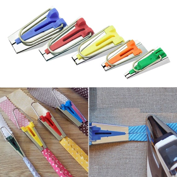 Fabric Bias Tape Maker Binding Tool Multicolour for Splicing Cloth Stitch  Craft Sewing Accessories Set of 5 Sizes 6mm 9mm 12mm 18mm 25mm 