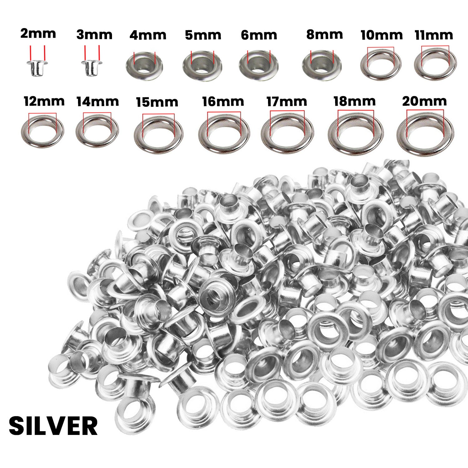 2mm 20mm Brass Eyelets Grommets With Washer Eyelets Bags Etsy UK