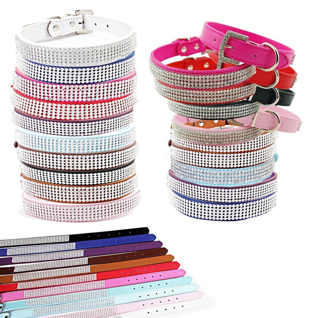 Pets Multicolor Safety Collar for Dogs and Cats With Diamante Etsy