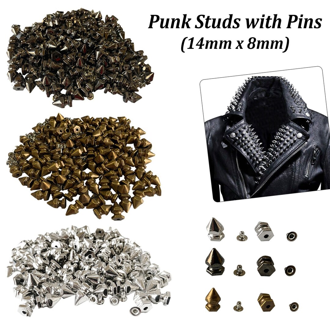 14mm X 8mm Punk Stud Rivets Spikes Studs Cone Spike Rivets Etsy