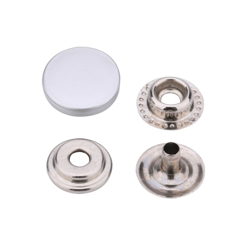 12.5mm Snap Fasteners 4 Parts Press Studs With Alloy Cap Etsy