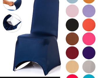 Stretch Spandex Chair Covers Christmas Slipcover Dining Party Decor Wedding Christmas Banquet - Removable Cover  - Decoration - Family party