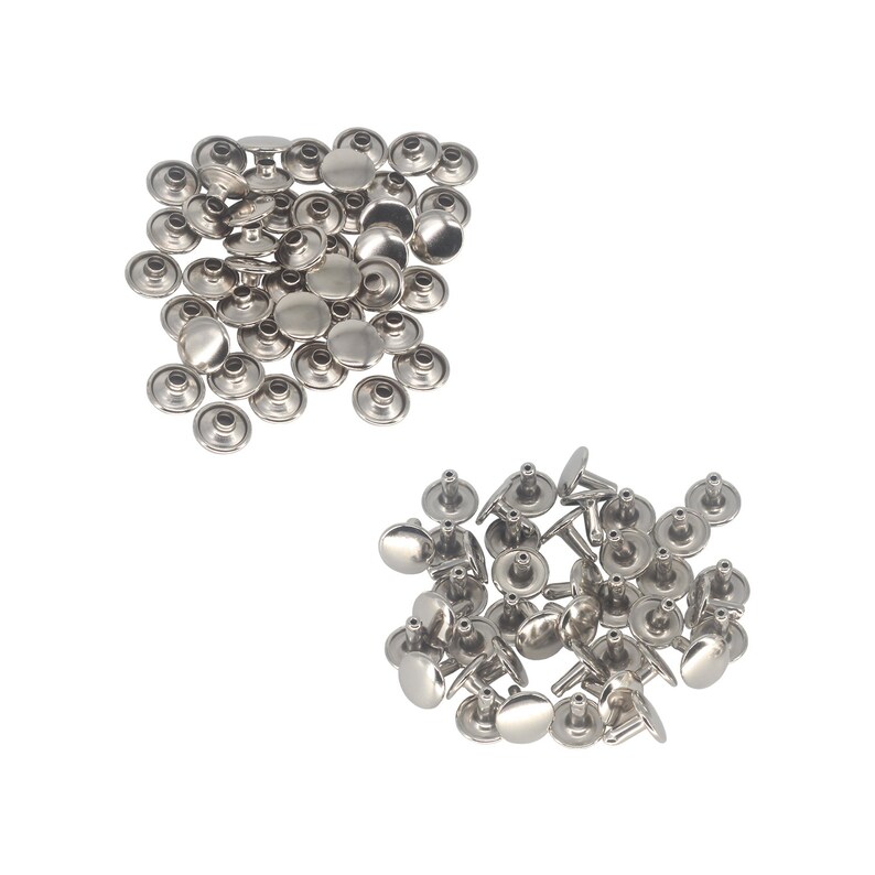 100pcs Double Cap Brass Rivets 6mm 15mm for Repair DIY Etsy