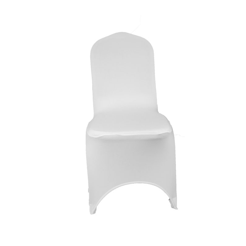 White 220GSM Spandex Chair Cover Stretch Premium Quality Etsy UK