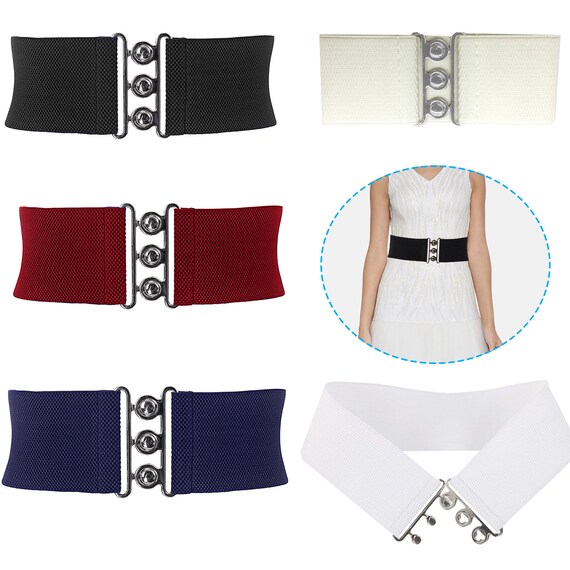 76mm Wide Women's Waist Belt with Three Silver Hook | Etsy
