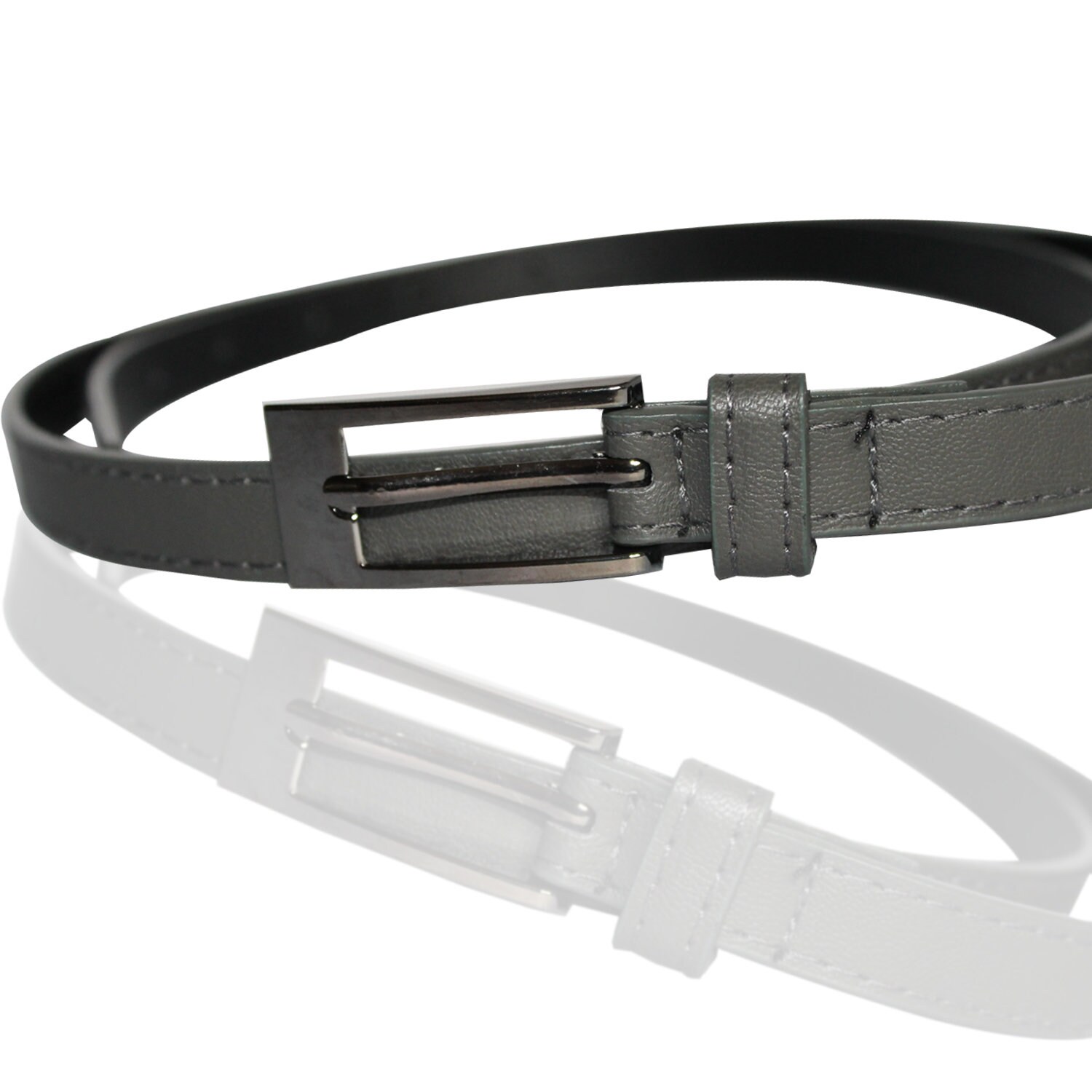 15mm Wide Women's Grey Belt for Casual Formal and Western Etsy