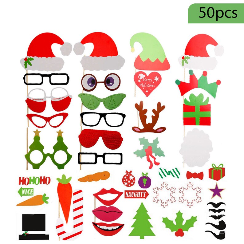 Christmas Party Props Photo Booth Props Party Supplies  Etsy UK