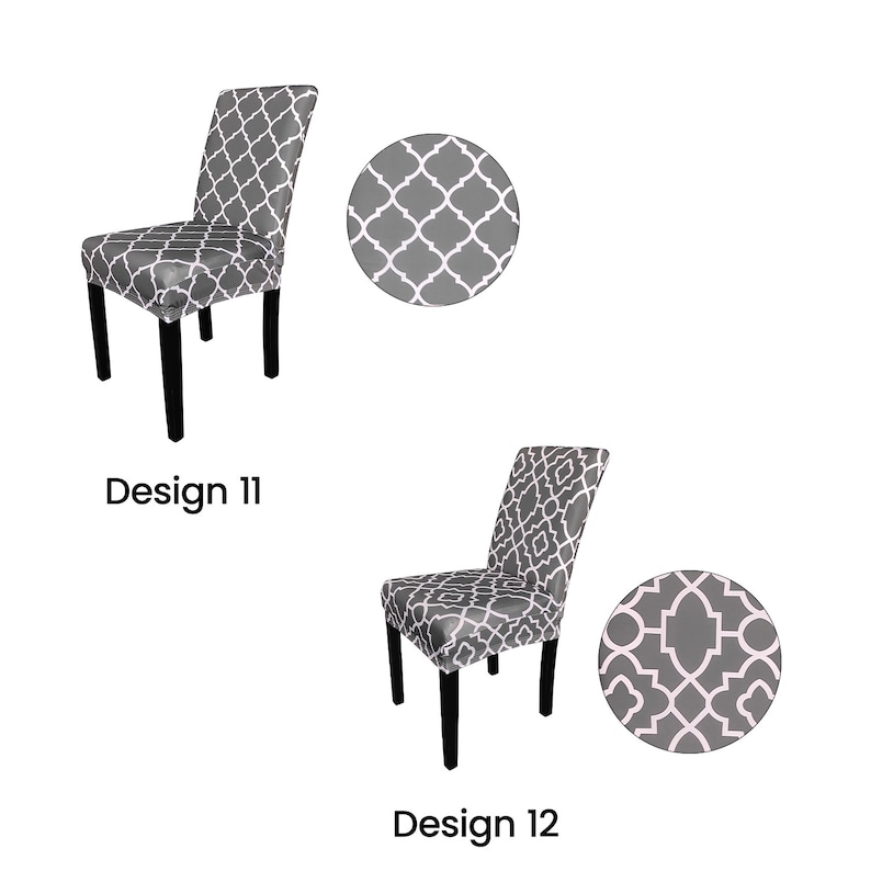 Printed Dining Chair Covers Spandex Chair Slipcover Washable Etsy