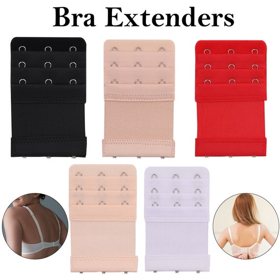 Women's Bra Extenders 3 Hook Soft and Comfortable Bra Extension Strap Stretchy  Bra Strap Extender Elastic Extender Bra Extenders for Womens 