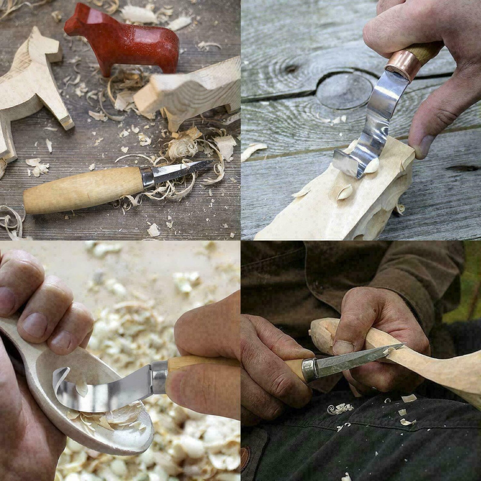 5 X Wood Carving Knife Kit Chisel Woodworking Whittling Etsy UK