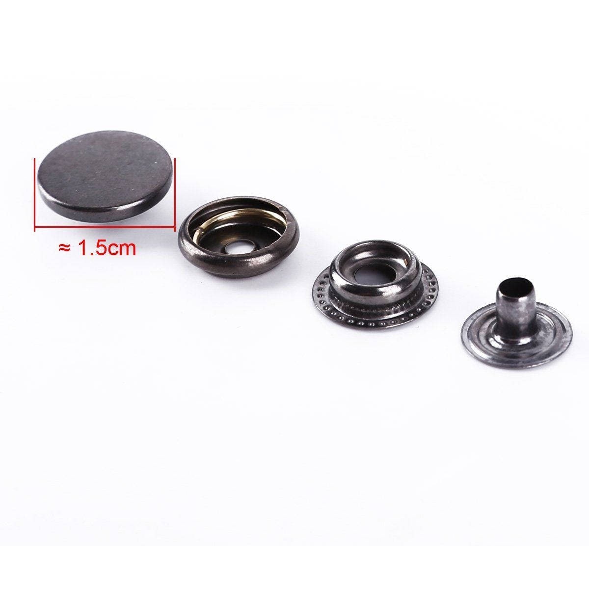 Snaps Studs Large Gun Metal Press Studs Size 15mm Heavy Etsy