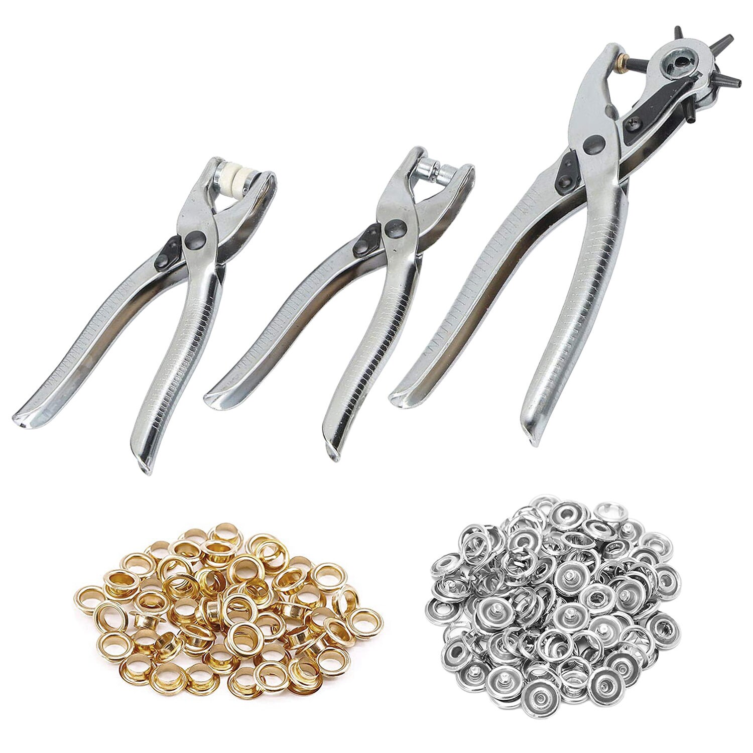 3pcs Leather Hole Punch Grommet Setting Tool Kit Revolving Etsy