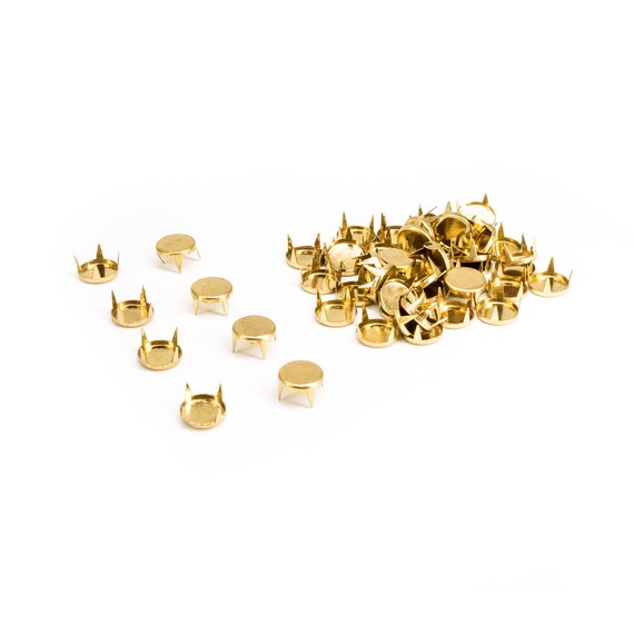 Fashion Punk 100pcs Diamond Cut Nail Head Studs Gold or Silver for Leather Craft