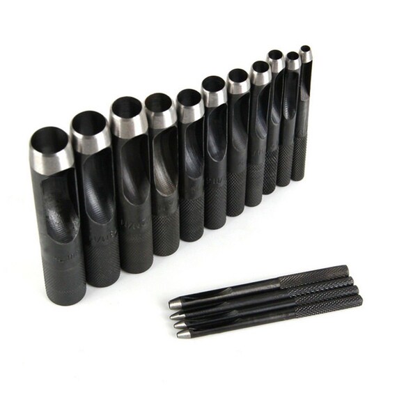 Steel Hole Hollow Punch DIY Set 1.5mm-4mm Leather Fabric Wood Arts /& Crafts Work