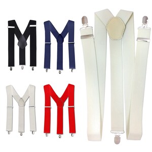 Men's Suspenders Braces 50mm Wide Adjustable Elastic Braces Clip on Suspenders for Casual Formal Wear, Wedding Party, Jeans, Trousers image 7